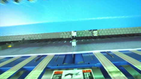 工业折叠机酒店床单被单折叠视频